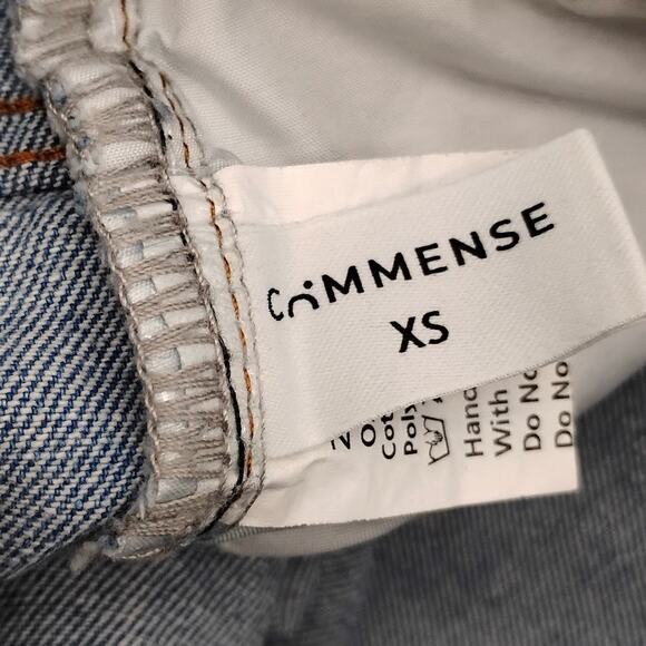 Commense Straight Leg Seamed Jeans High Rise Light Wash Blue Size XS - Picture 4 of 5